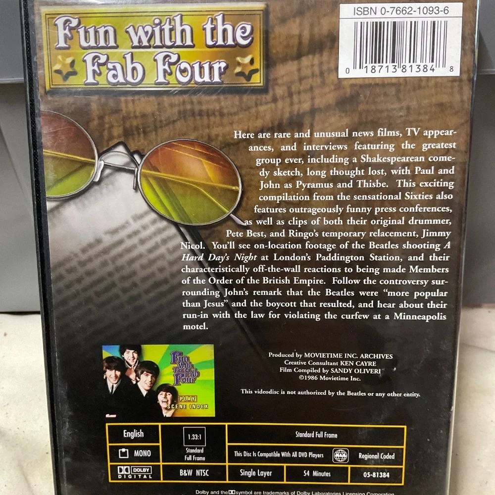 DVD - Fun with the Fab Four. V172